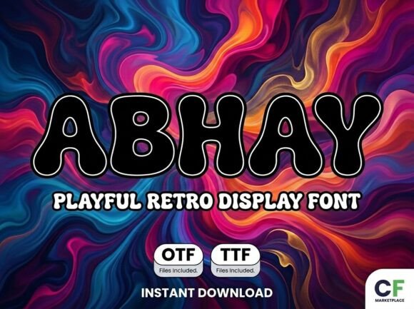 Abhay: A Groovy Display Font for Retro-Infused Editorial Design