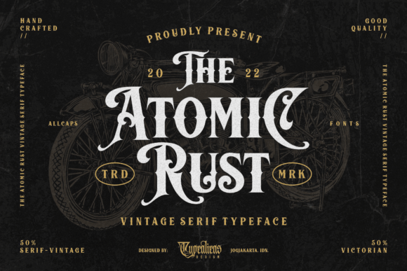 Atomic Rust Font for Vintage Editorial Design