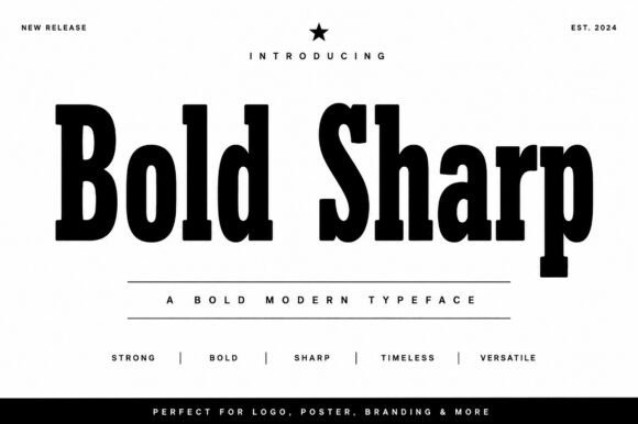 Bold Sharp – Modern Editorial Serif Font for Bold Branding