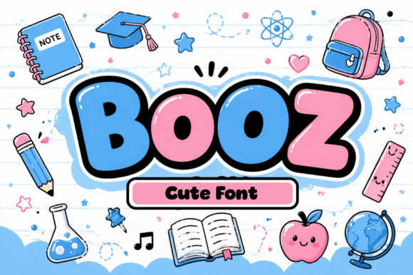 Booz Font for Cute and Playful Craft Projects
