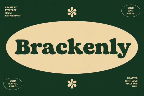 Brackenly: A Retro Display Font for Bold Editorial Design