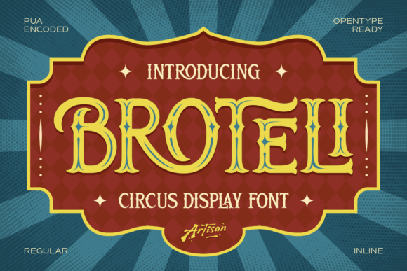 Broteli: A Vintage Display Font with Circus Charm