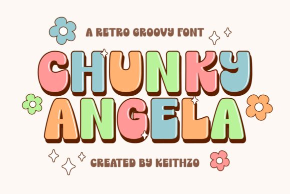 Chunky Angela Font for a Nostalgic Brand Vibe