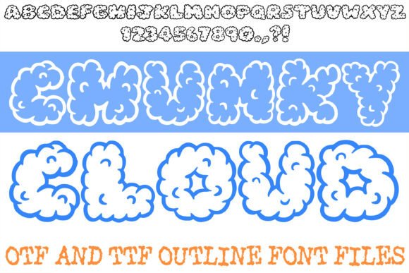Chunky Cloud Font for Dreamy Editorial Designs