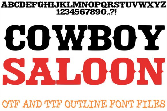 Cowboy Saloon Font for Bold Branding and Vintage Vibes