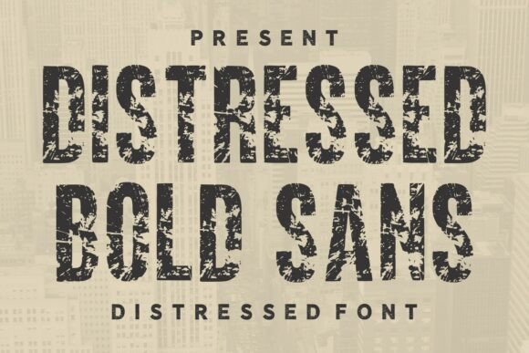 Distressed Bold Sans for Strong Branding and Professional Design