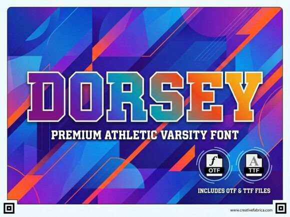 Dorsey: A Premium Varsity Font for Bold Branding