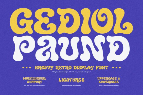 Gediol Paund Display Font for Nostalgic Web Design