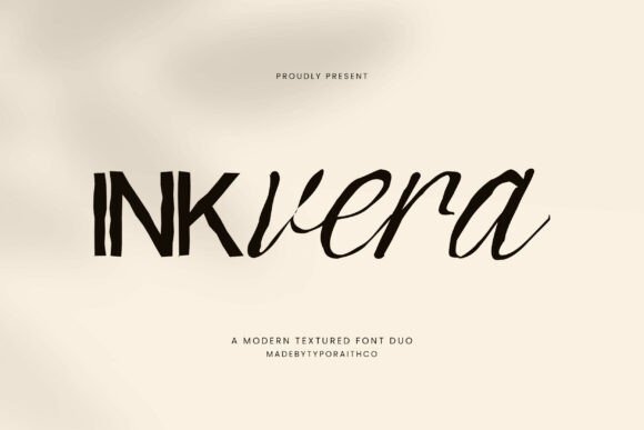 Inkvera: A Modern Textured Font Duo for Bold Branding