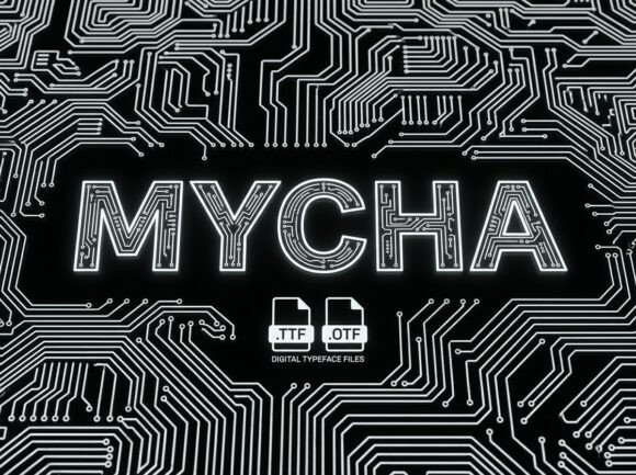 Mycha: A Bold Display Font for Modern Editorial Design