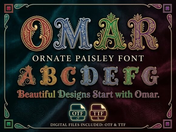 Omar: A Display Font with Eastern Artistry