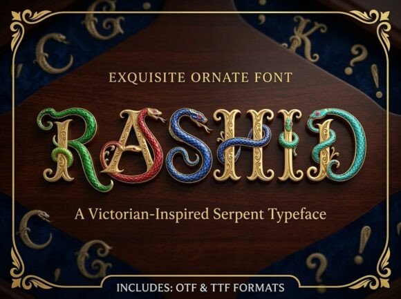 Rashid Font: A Serpentine Display Typeface for Makers