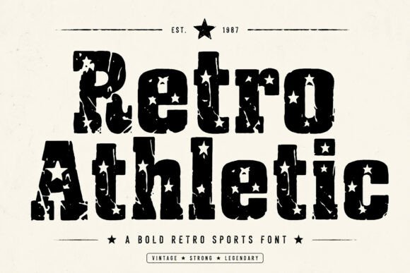 Retro Athletic Font for Vintage-Inspired Branding