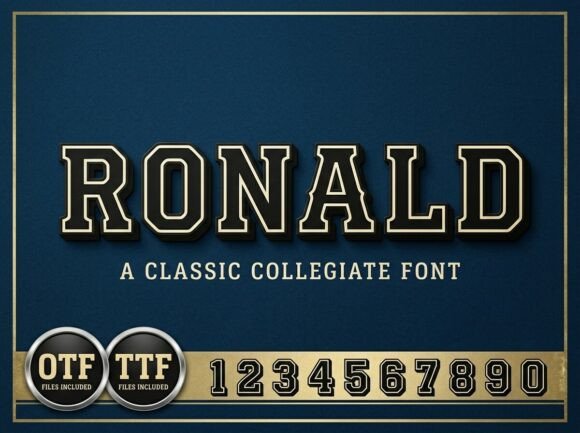 Ronald: A Classic Collegiate Font for Professional Branding