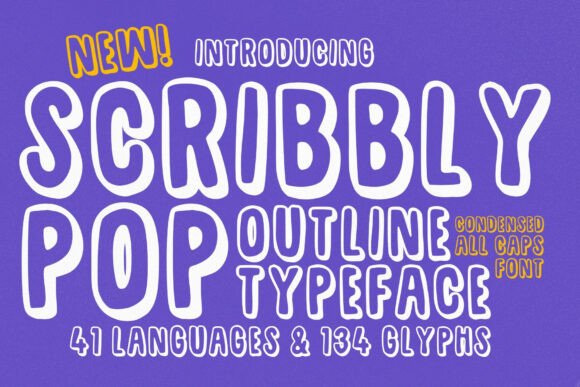 Scribbly Pop Typeface for Bold Digital Creativity