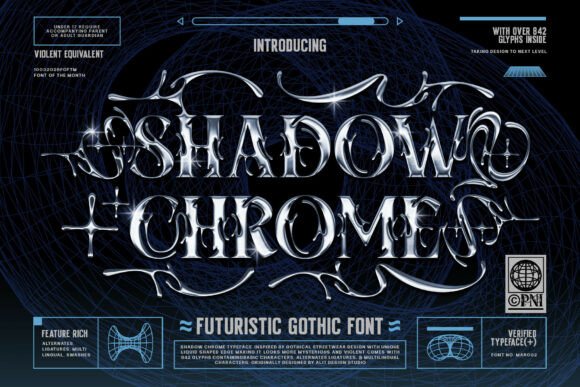 Shadow Chrome Font for Bold Web Design