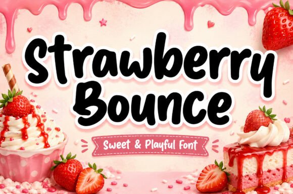 Strawberry Bounce Display Font for Youthful Branding