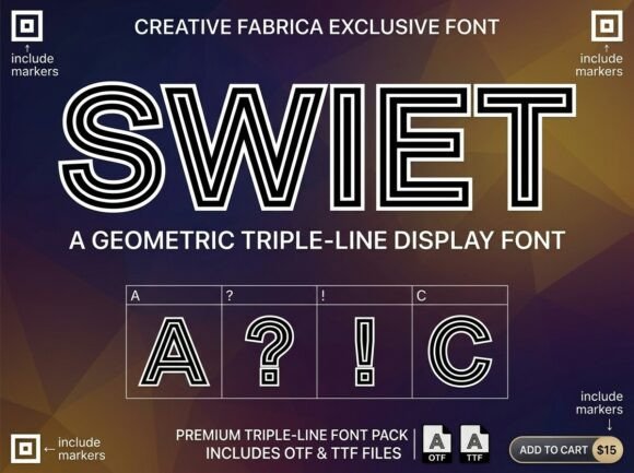 Swiet: A High-Octane Display Font for Crafters and Makers