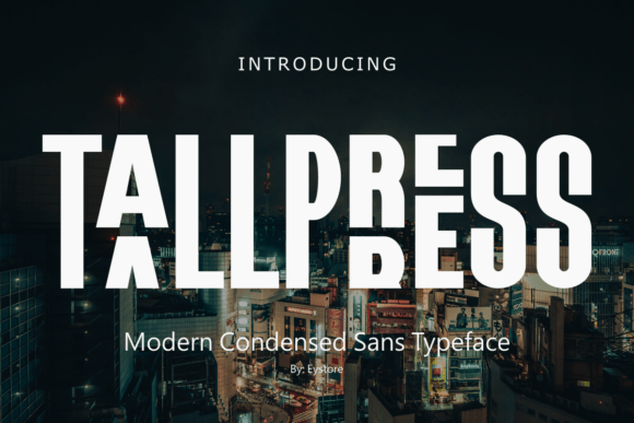 Tallpress: A Bold Display Font for Handmade Creations
